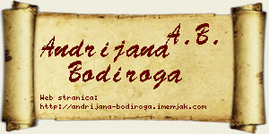 Andrijana Bodiroga vizit kartica